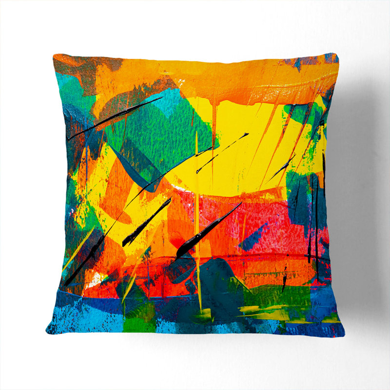 Abstract Square Throw Cushion, 55 x 55 cm, White