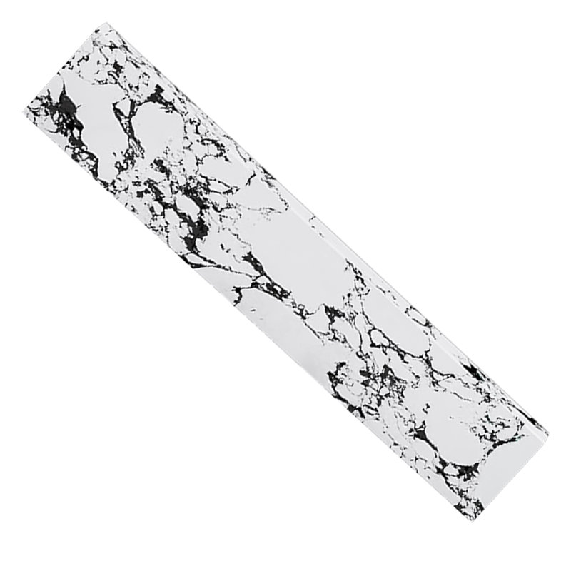 22-Inch X 4-Inch Engineered Marble Bathroom Sink Side Splash, Panda White For Vanity Top | Gift Idea