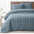 Square Stitch Embroidered Microfiber Quilt Set-88061300-88061301