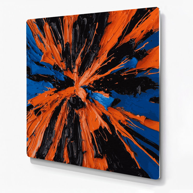Neo Expressionism 2 Black Metal Wall Art, 144" H x 144" W x 0.05" D