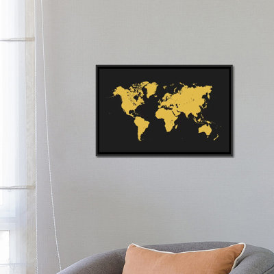 " World Urban Map (Yellow) " by Urbanmap