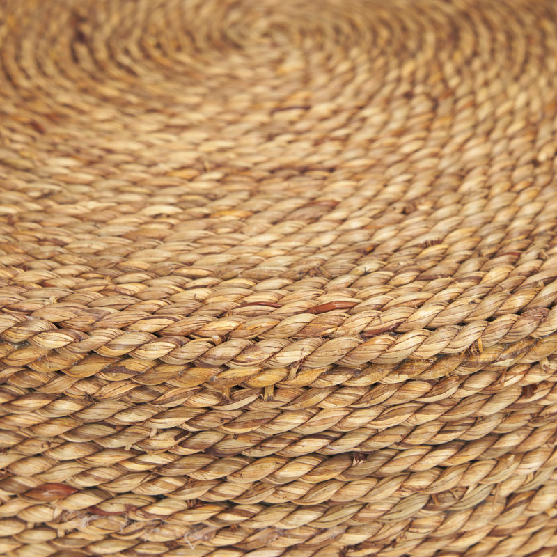 Accent Tables Feature A Matte Black Cylinder Pillar Wood Structure With A Natural Jute Wrapped Top.