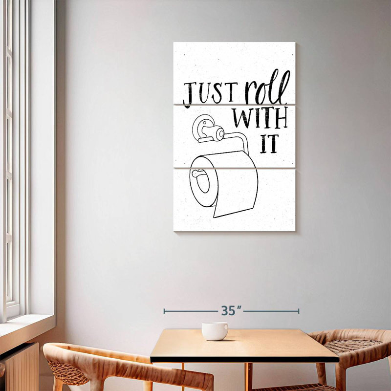 Tergel Bathroom Puns, 57" H x 36" W