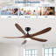 Ventilateur de plafond 5 pièces en bois massif-2005793140