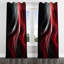 Abstraction contemplative rouge et noire VI - Rideau occultant à œillets Modern-898631178-899272060
