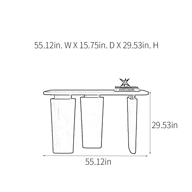 Console Modern Minimalist Art, H 29,53 po x l 55,12 po x P 15,75 po