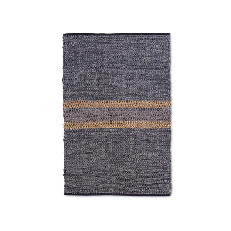 Striped Area Rug in Slate Grey