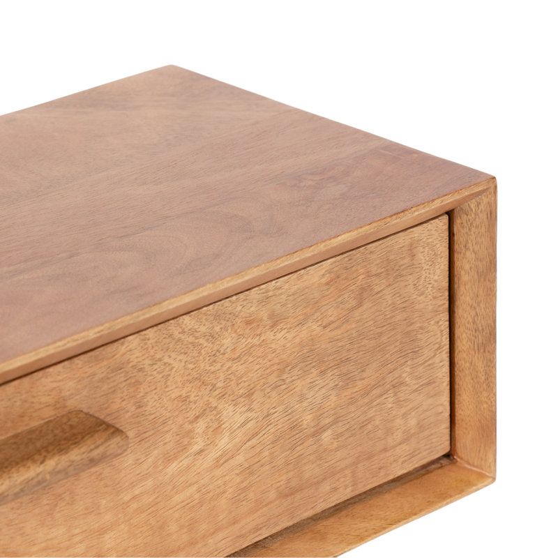 McCutcheon Mango Wood Floating Entryway Console Table, Natural