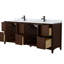 Palmilla 84" Freestanding Double Bathroom Vanity with Marble Top-1493313957-1493313959