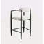 Ensemble de 2 tabourets de bar modernes avec tabourets de bar rembourrés à hauteur de tabouret avec cadre / dossier / accoudoirs en métal pour cuisine / maison / salle à manger