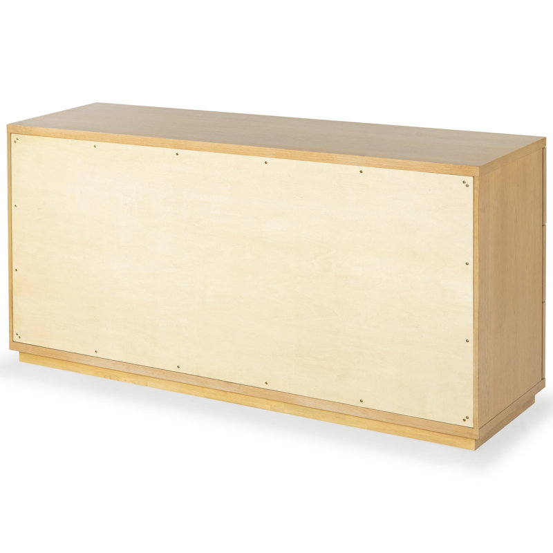 Deziree Wood 6 Drawer Dresser, Natural