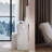 Round LED Mirror Vanity Table with Cushioned Stool and USB Power Socket-914382134