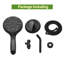 Robinet de douche amovible à 10 jets avec valve noire matte-125502816