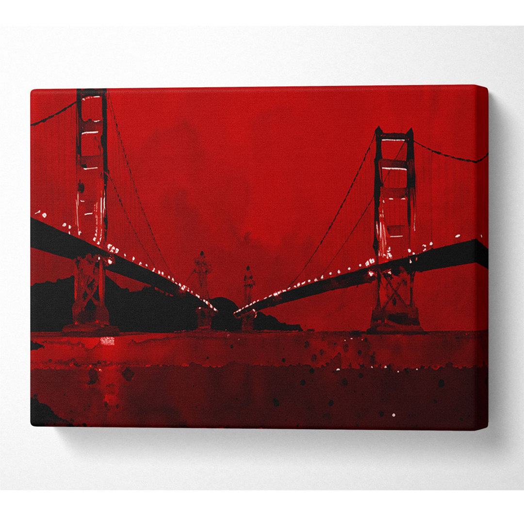 Golden Gate Bridge Zwillinge Rot - Kunstdrucke auf Leinwand