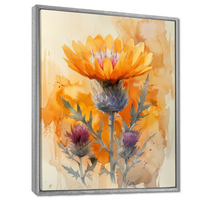 «Morning Summer Yellow Thistle I - Thistle», art mural