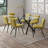 Unfinished Glass Top Metal Base Dining Table-2071230597