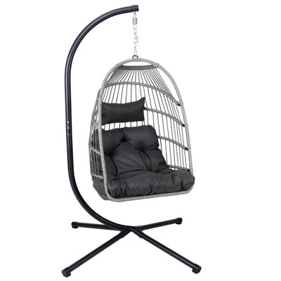 Durable Steel Hammocks Hanging Egg Chair, Modern Comfort For Home & Garden