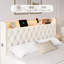 Ensemble de chambre à coucher 3 pièces, lit flottant à DEL avec port de charge, 2 tables de chevet-916097460-916097461