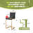 Antigone Upholstered Counter Stool with Metal Frame-771536694-771536681