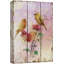 Fleur, aquarelle, canari et roses sur panneaux de bois-101469551-101469549