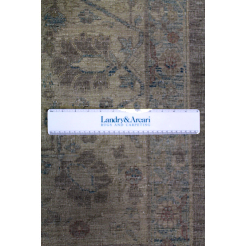 Tapis gris en laine noué à la main de conception unique 7 pi 8 po x 9 pi 8 po Tabriz New Age