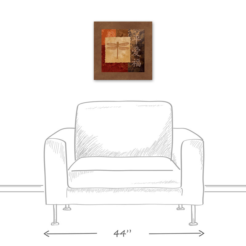 Libellule sur toile, H 12 po x l 12 po x P 1,25 po