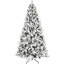 Arbre de Noël 7,5 pi floqué avec 400 lumières DEL colorées avec boule G45, arbre réaliste articulé en PE + PVC + aiguille dure avec fil mémoire, 10 modes d'éclairage, interrupteur au pied et support en métal stable-268885193