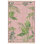 Pink Tropical Lattice & Leaf Print Area Rug
