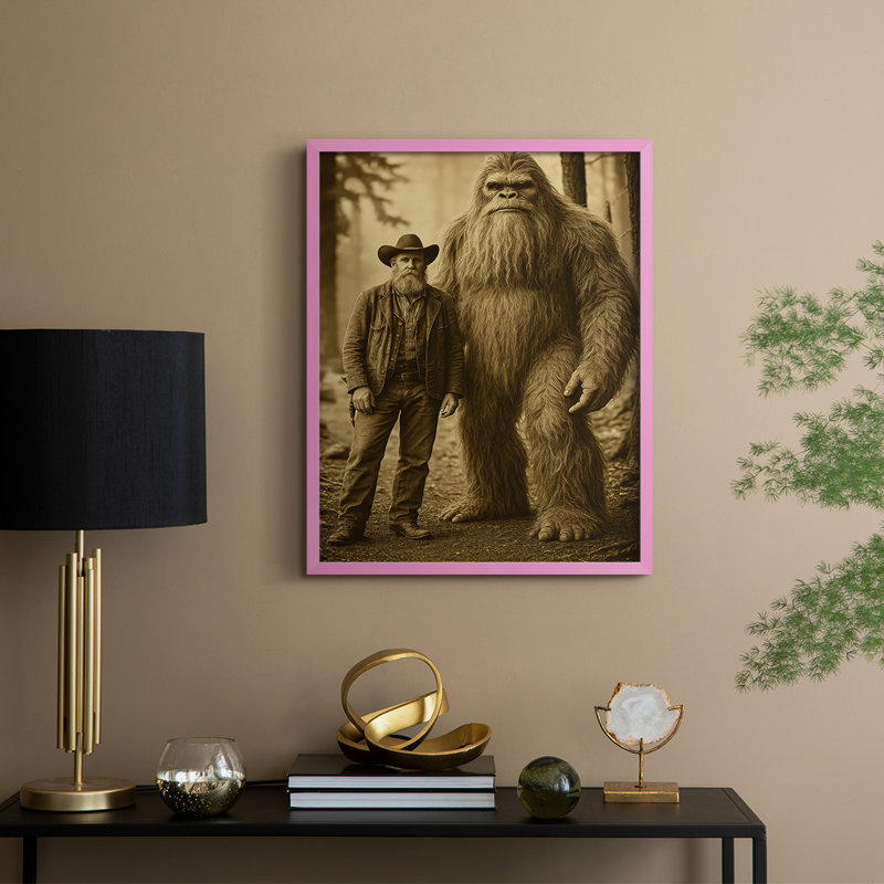 Animal XL Framed Print - Ready To Hang, Pink, 29" H x 23" W