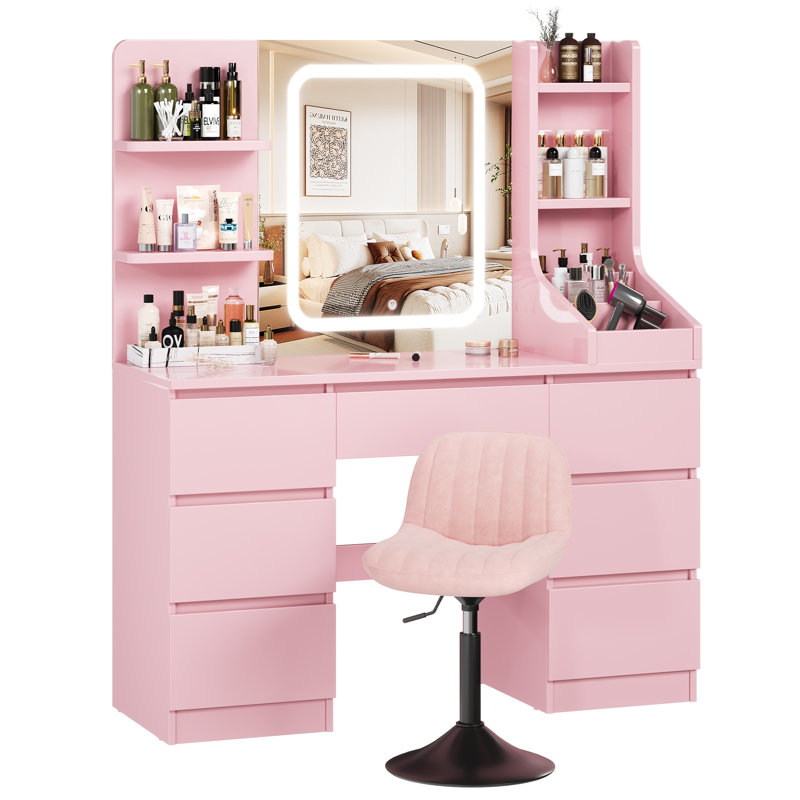 Dressing Table, Pink