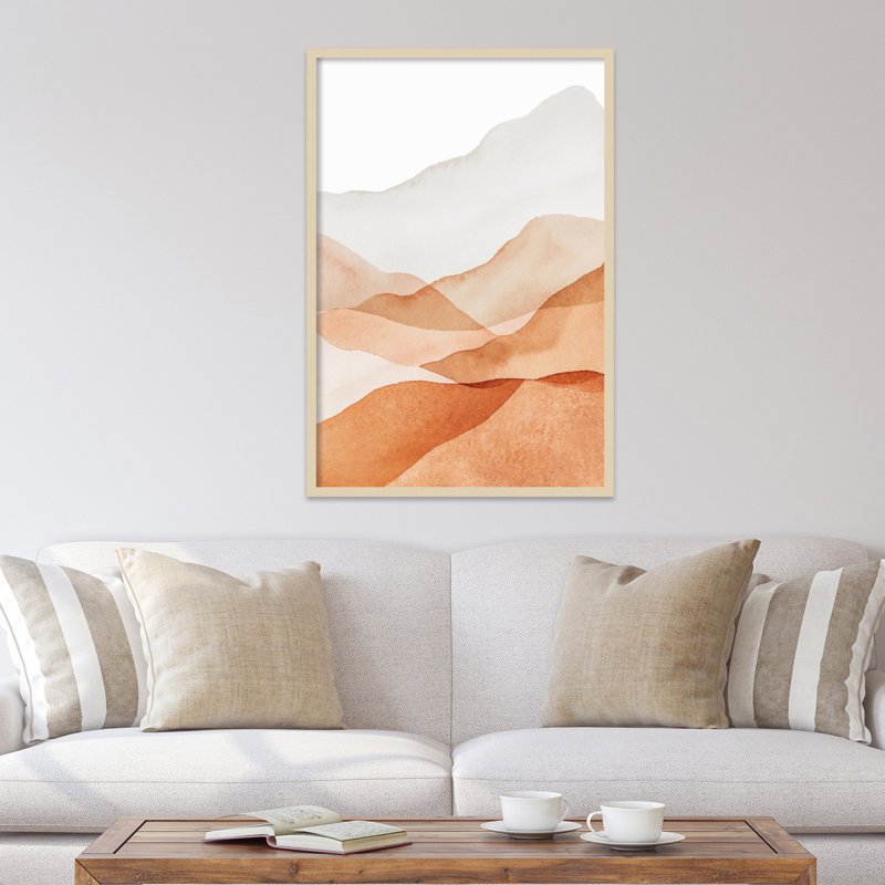 Mountain Range III by Amy Lighthall, Brown, 41.25" H x 28.25" W x 0.88" D