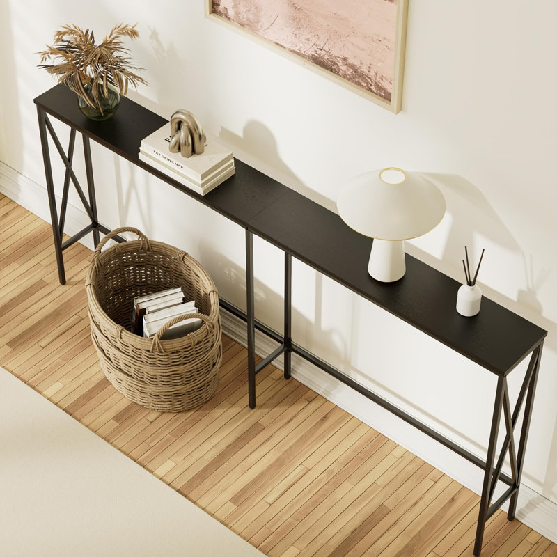 Console 70,9 "avec rangement, canapé industriel avec structure en métal