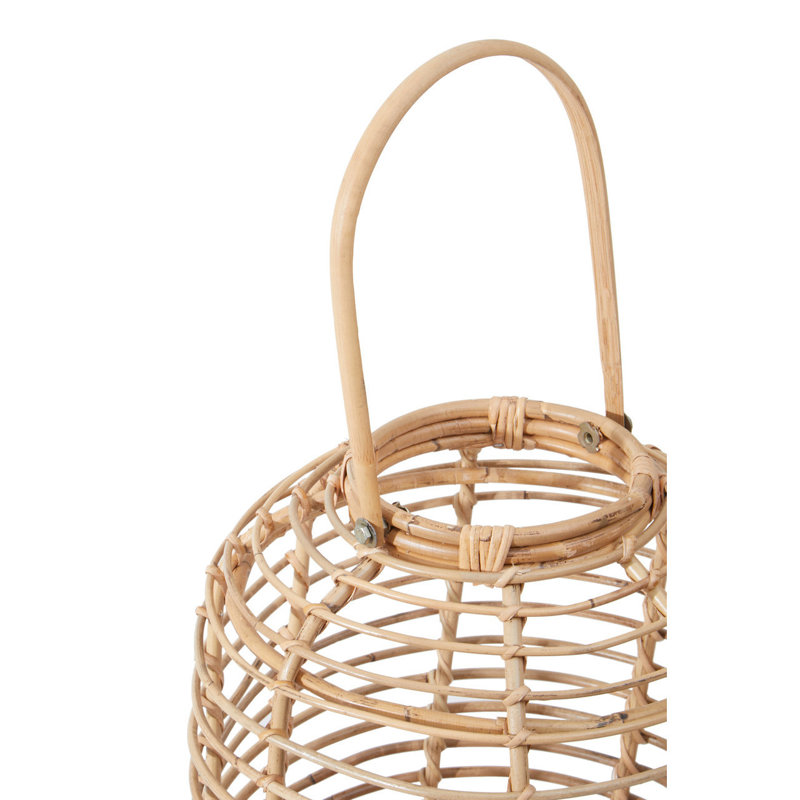 Bourbeau Wicker Tabletop Lantern, Natural
