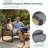 4-Piece Steel Outdoor Patio Conversation Set, 4-Person Patio Furniture Set with Coffee Table for Backyard-290215324
