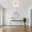 Plafonnier semi-encastré 3 lumières en lin moderne-42075043