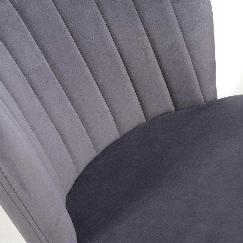 Aymar Upholstered Adjustable Height Counter Stool with Metal Frame, Grey