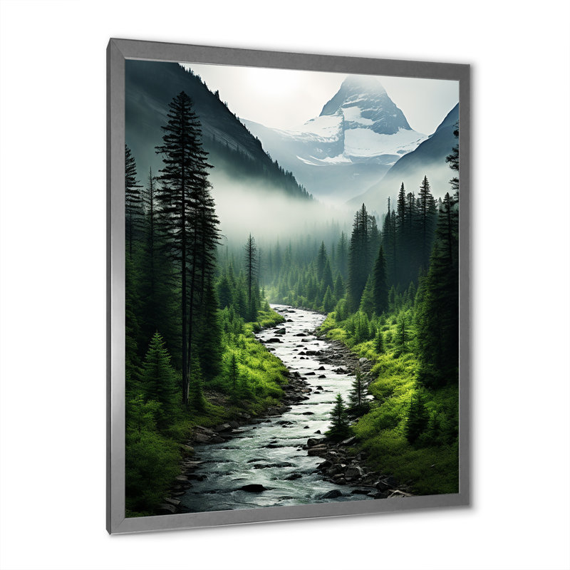 Beedie Canada Misty Morning sur toile, H 40 po x l 30 po x P 1,5 po, Cadre photo argenté