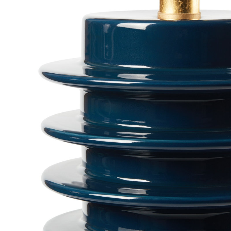 Elektra Table Lamp, Gold/Navy