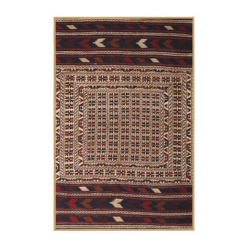 Beige sud-ouest Tapis décoratif, Rectangle 7 pi x 10 pi