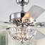 Ventilateur de plafond en cristal à 5 pales de 52 po avec télécommande et ensemble d'éclairage inclus