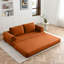 Canapé-lit convertible, canapé de plancher pliable en velours côtelé et coussins, multifonctionnel pour le salon et la chambre à coucher, orange-128896582