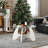 31.5" Glass Coffee Table for Living Room, 2-Tier Wood Accent Center Table with Open Storage-29619943