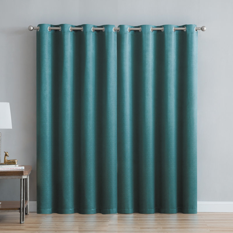 Rideau occultant Agnes, Bleu sarcelle, L 52 po x H 90 po