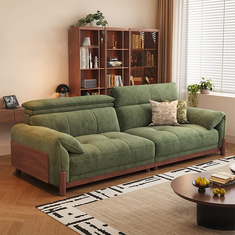 Canapé modulaire en chenille vert, H 40,55 po x l 110,24 po x P 39,37 po, 4, Vert