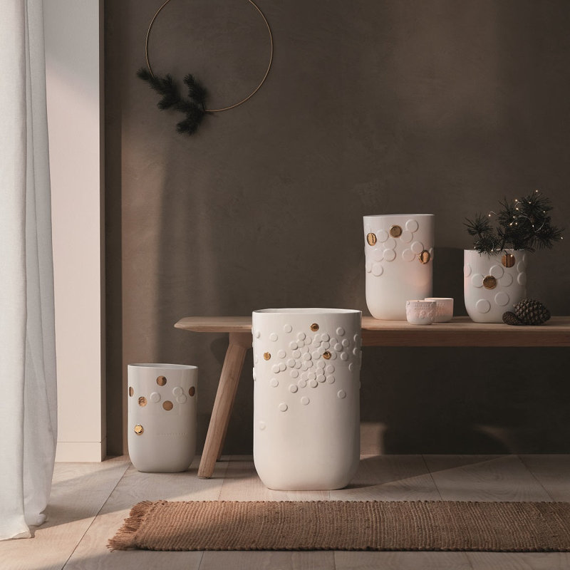 Vase de table en porcelaine Dots