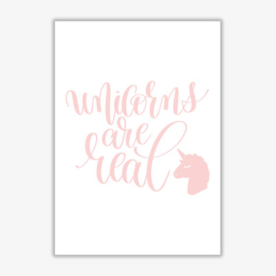 Unicorns Are Real 1 Piece Single Picture Frame Wall Art