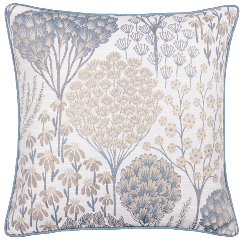 Boyadjis Floral Blue Square Cushion