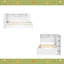Lit de jour simple en bois avec tablettes de rangement, USB et lit gigogne