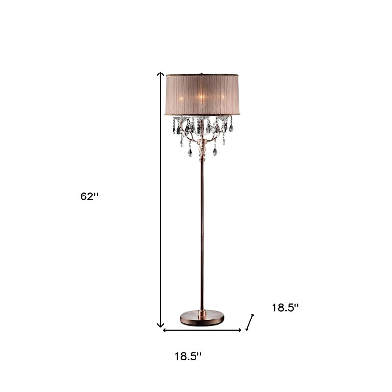 Derianna 62'' Silver Candelabra Floor Lamp
