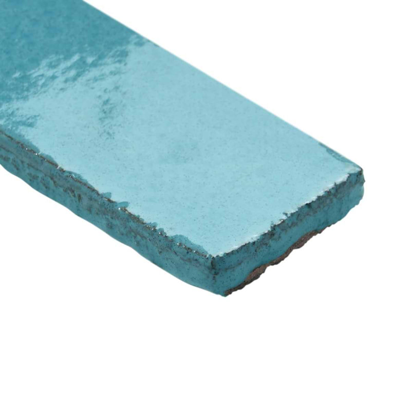 Emery 2x8 Handmade Crackled Glossy Terracotta Subway Tile